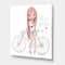 Designart - Young Girl With Bicycle - Children's Art Canvas Wall Art Print